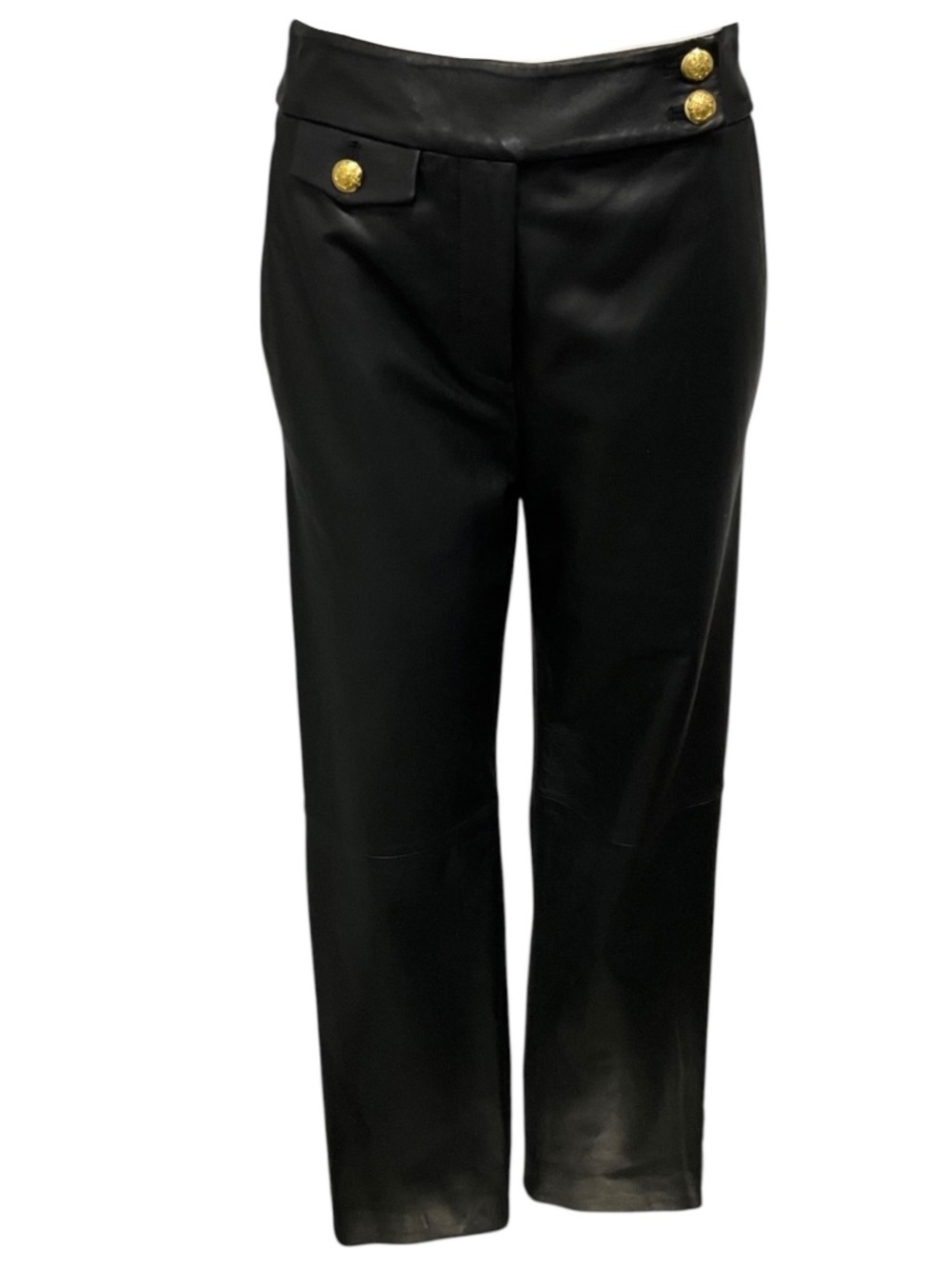 VERONICA BEARD BLACK LAMB LEATHER RENZO PANT